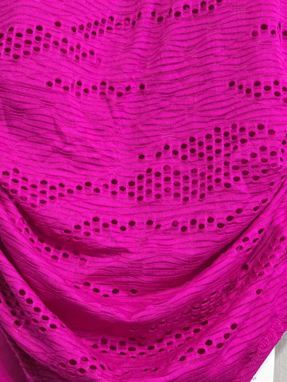 Beyond Control Magenta Textured One Piece Swimsuit Size 6